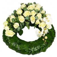 Orkidekrans- Begravningskransar - Skicka begravning %city%