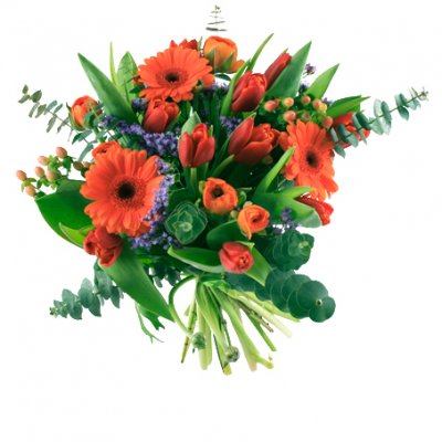 Färgstark vårbukett - Tulpaner - Skicka blommor & presenter i %city%
